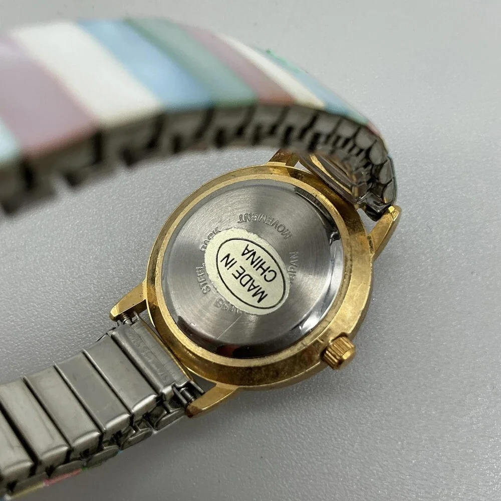 Lafayette Womens Watch 27mm Multicolor Dial Pastel Expansion Band New Battery